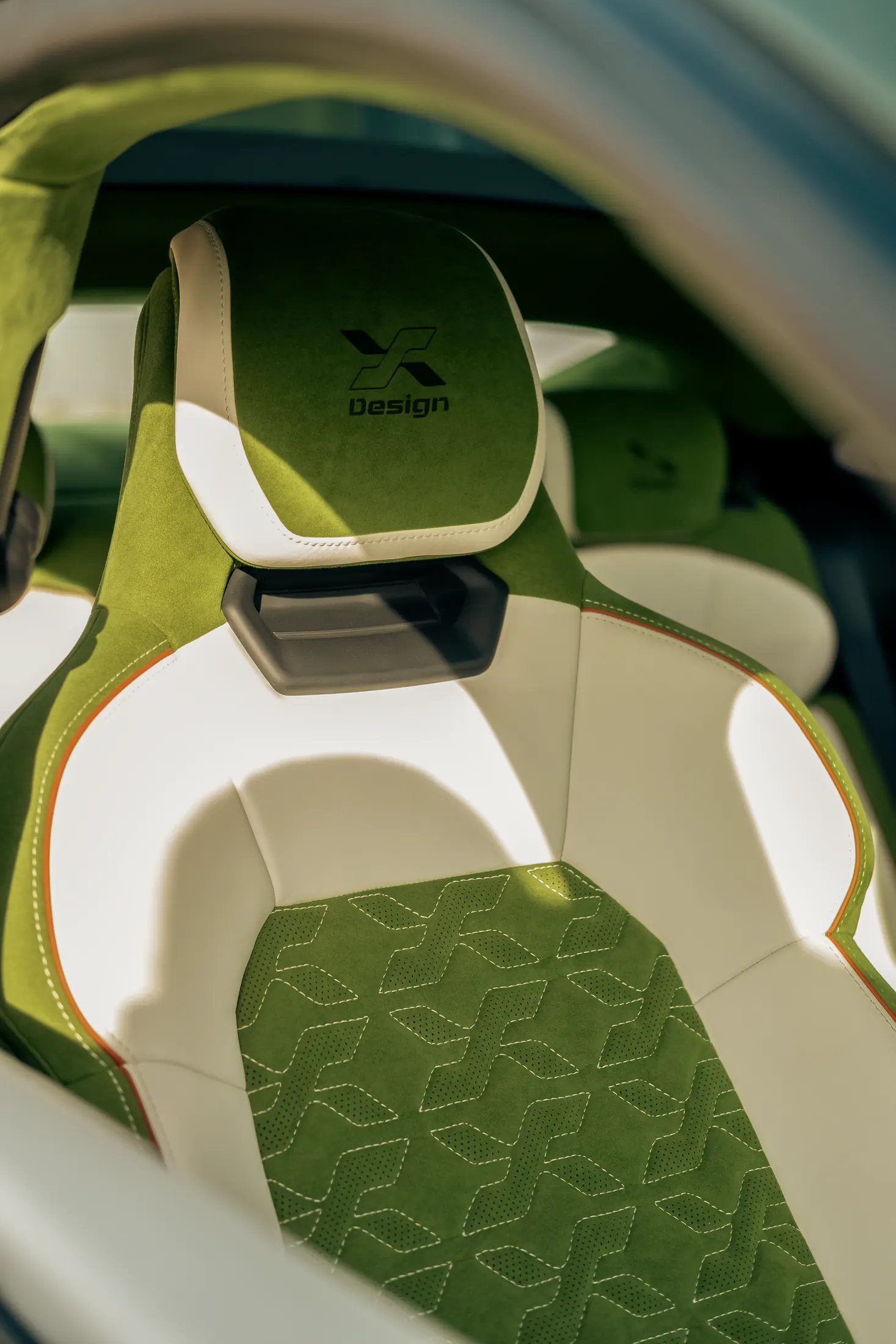 Audi RS e-tron GT seat back, embroidered headrest