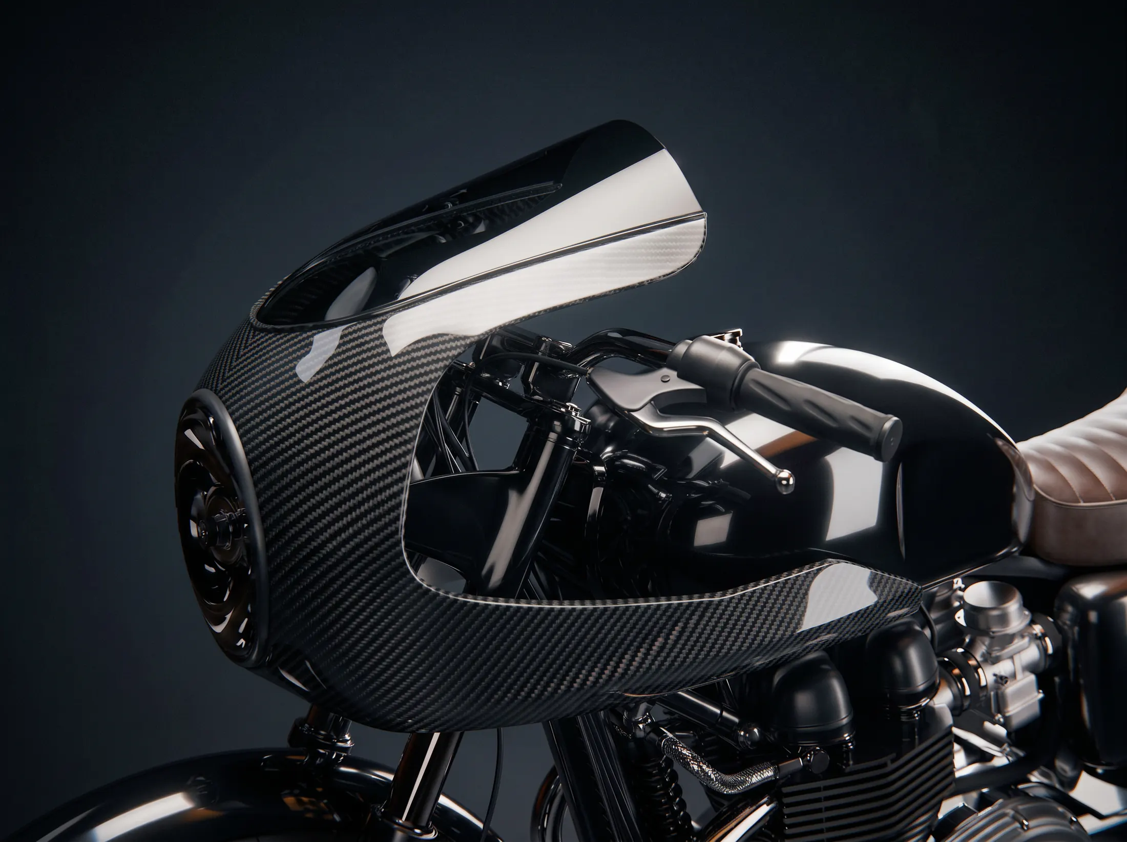 Karbon Toys motorcycle, carbon fibre fairing