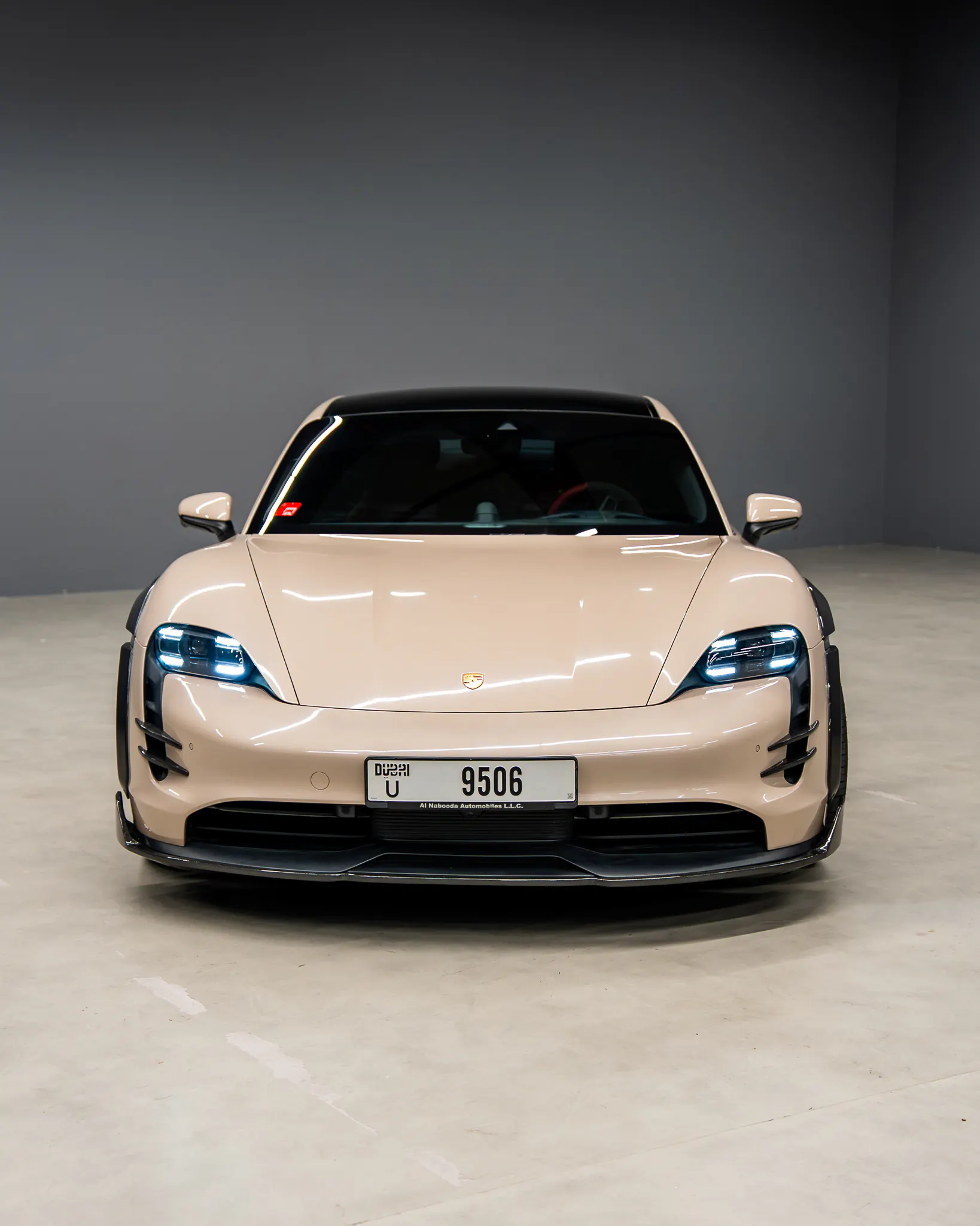 Porsche Taycan, front, carbon intake blades